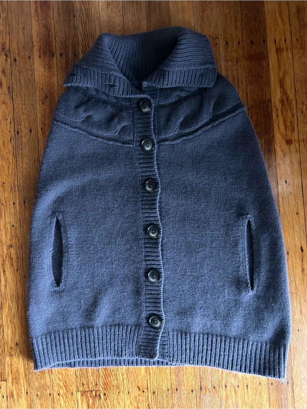 Club Monaco Wool Cashmere Blend Poncho Gray Size XS - Picture 2 of 7